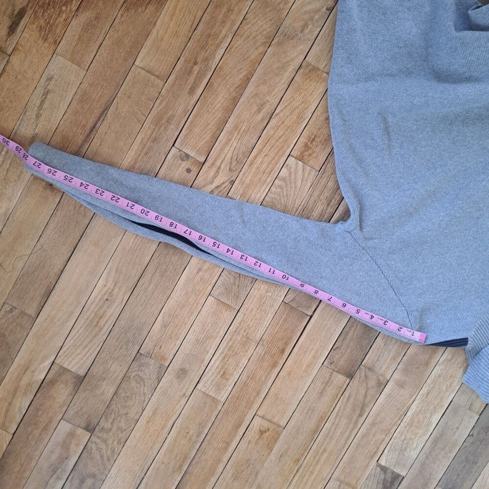 Vintage Polo Jeans Co Ralph Lauren Y2k Womens Gray Turtleneck Striped Sweater XL - Picture 9 of 9